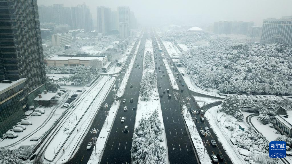 长沙迎来2024年首场降雪