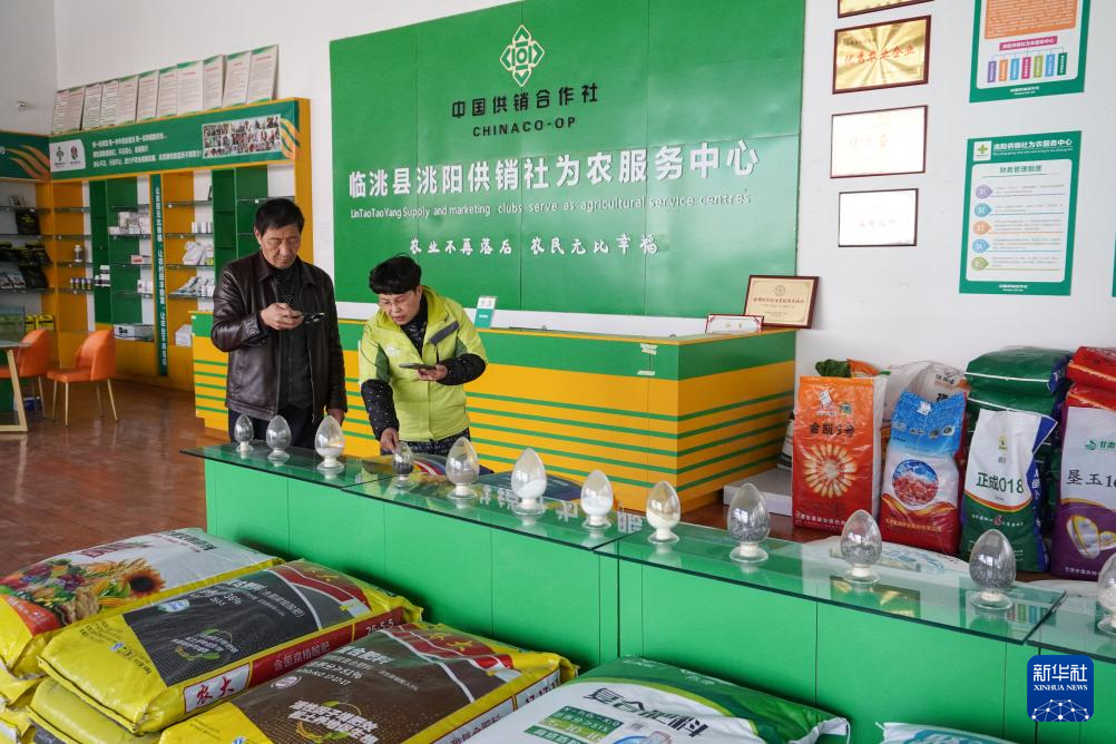 甘肃临洮：指尖备春耕 农资一键达