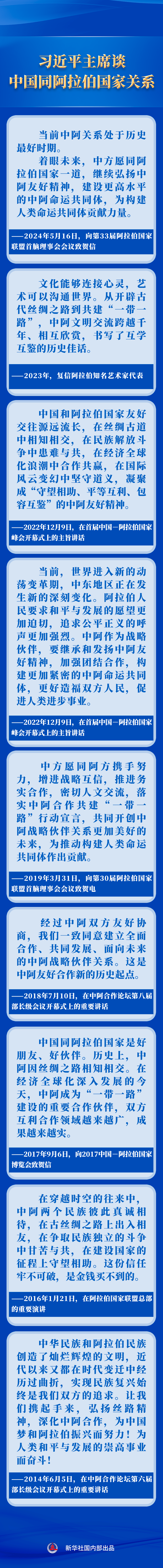 习近平主席谈中国同阿拉伯国家关系