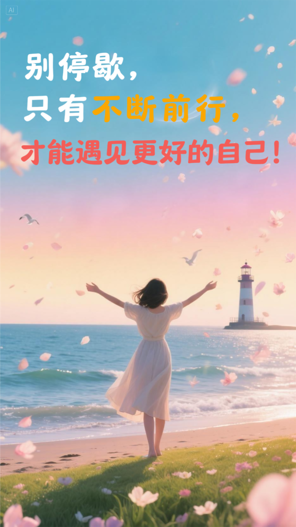 AI插画 | 这九句话，送给奋斗路上的每一个人