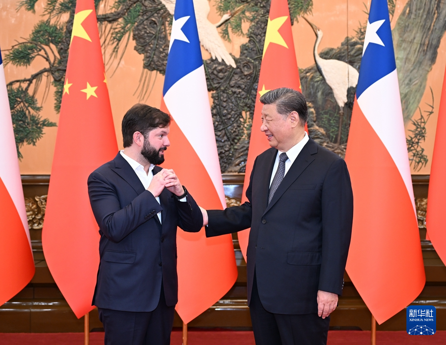 习近平会见智利总统博里奇