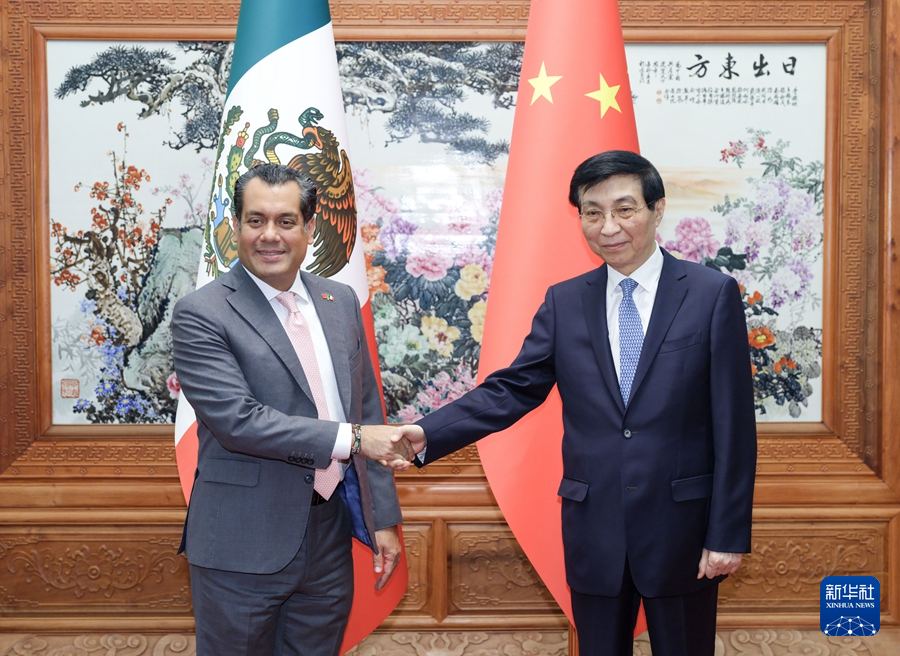 王沪宁会见墨西哥众议长古铁雷斯