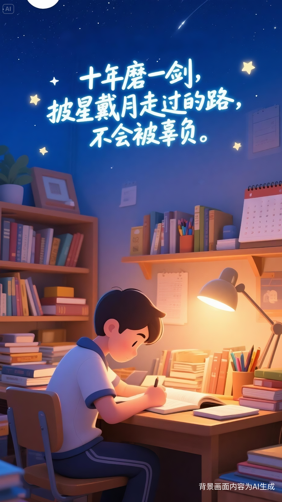 AI插画：就在明天！九句话送给为梦想冲刺的你
