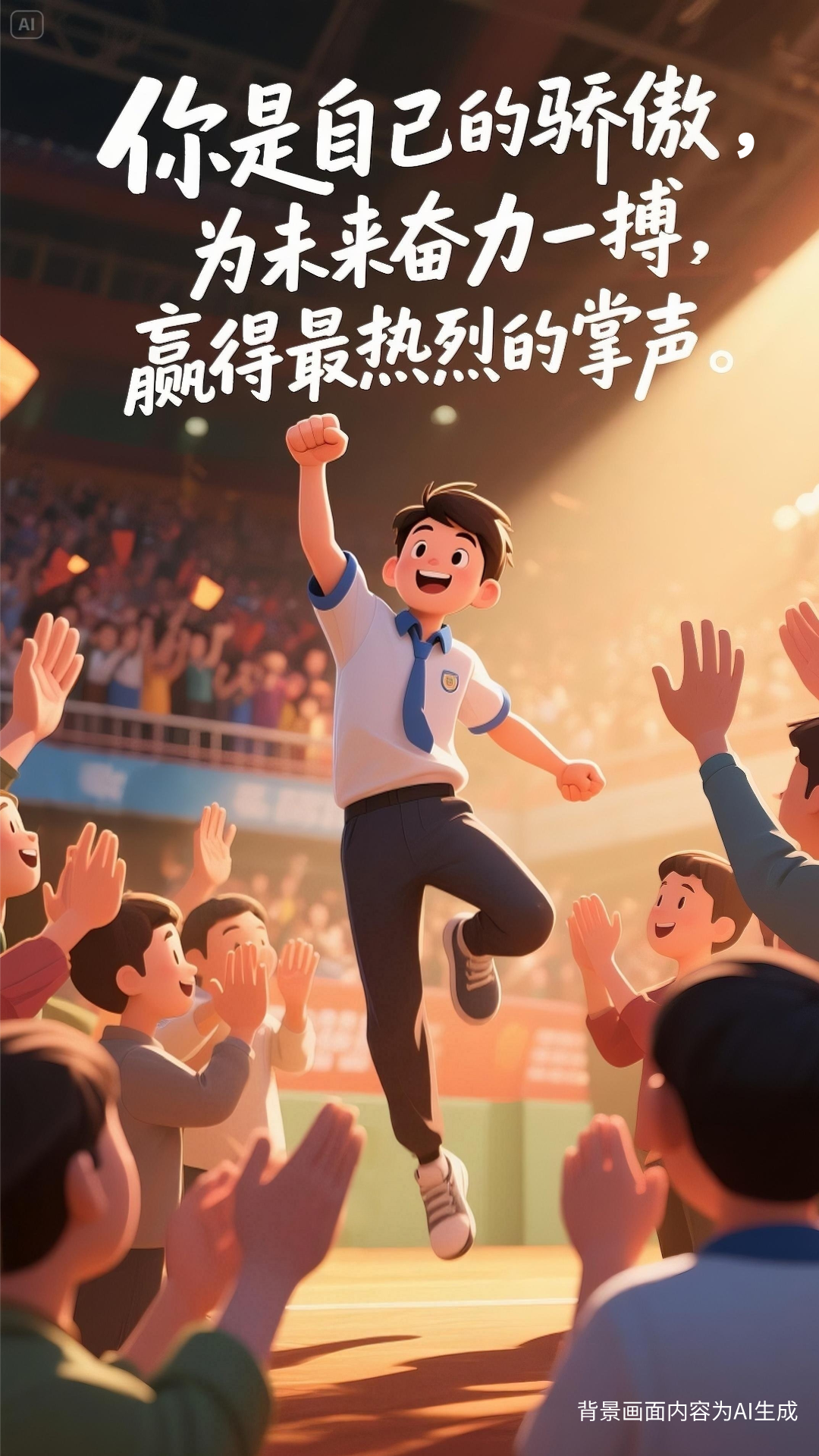 AI插画：就在明天！九句话送给为梦想冲刺的你