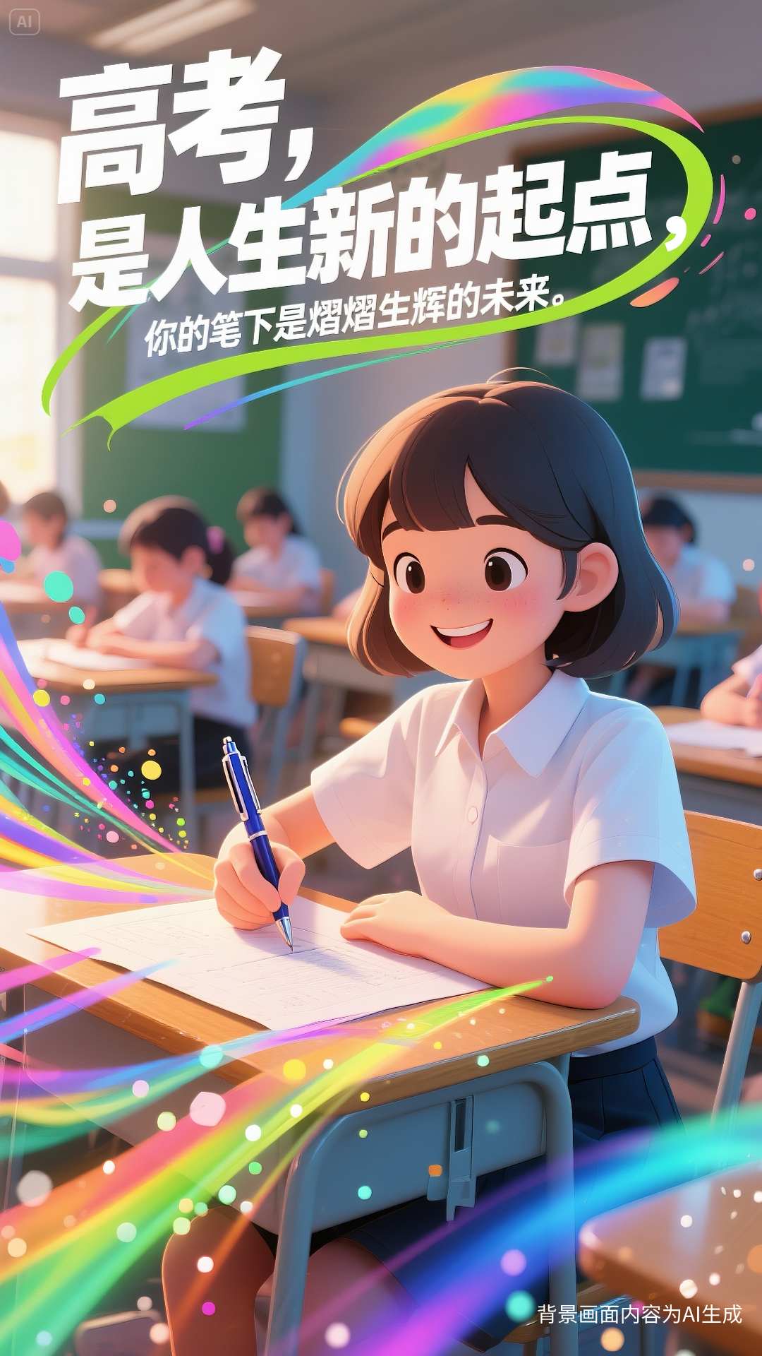 AI插画：就在明天！九句话送给为梦想冲刺的你