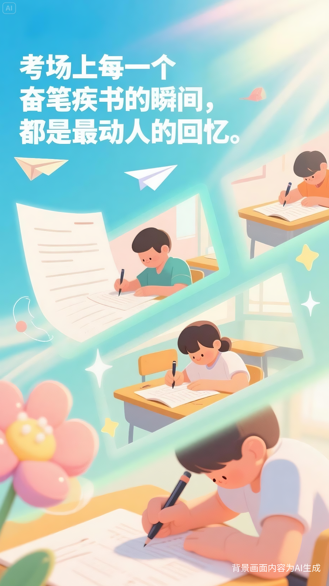 AI插画：就在明天！九句话送给为梦想冲刺的你