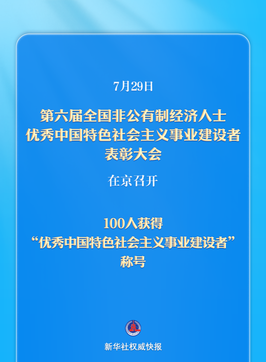 保持爱拼会赢的精气神！100名非公有制经济人士受表彰