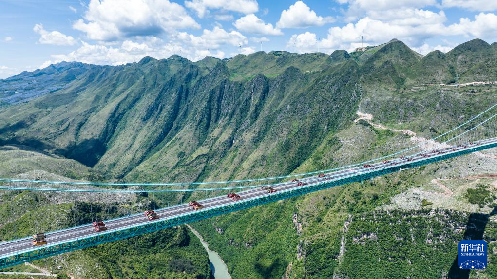 在建世界第一高桥——贵州花江峡谷大桥顺利完成荷载试验