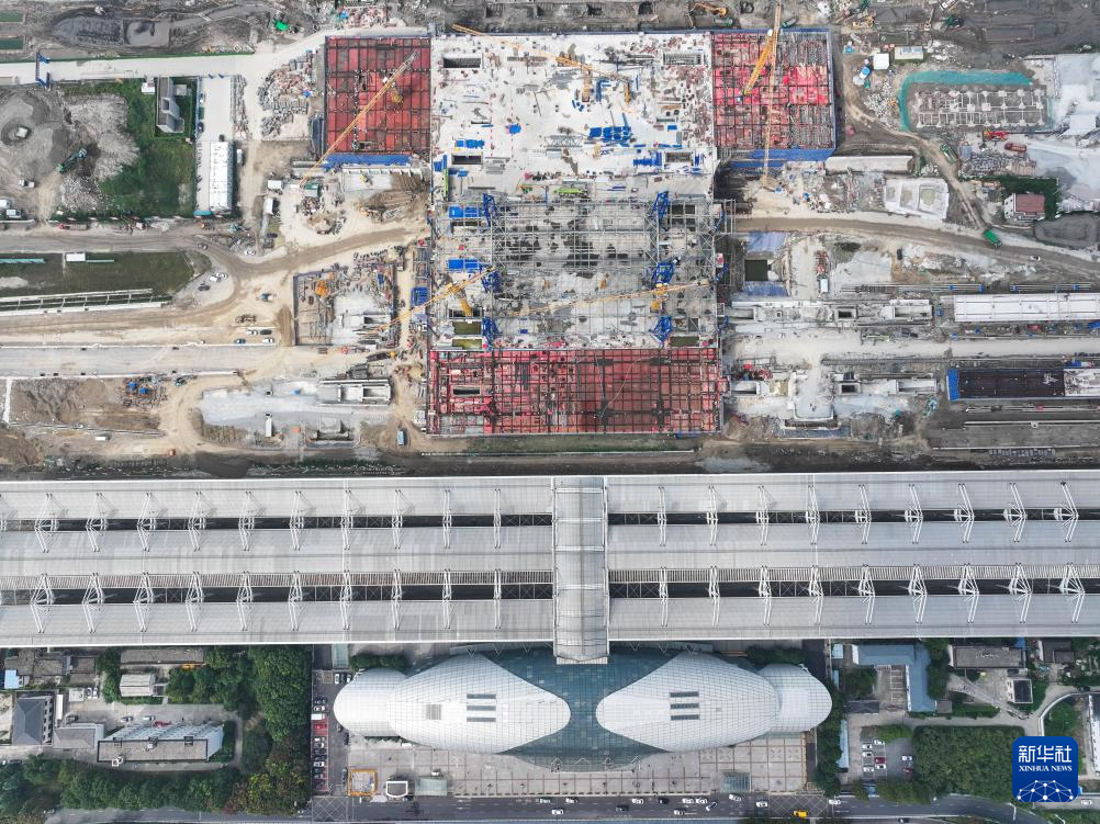 新建上海至南京至合肥高铁南通站站房建设有序推进