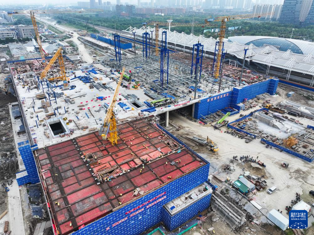 新建上海至南京至合肥高铁南通站站房建设有序推进