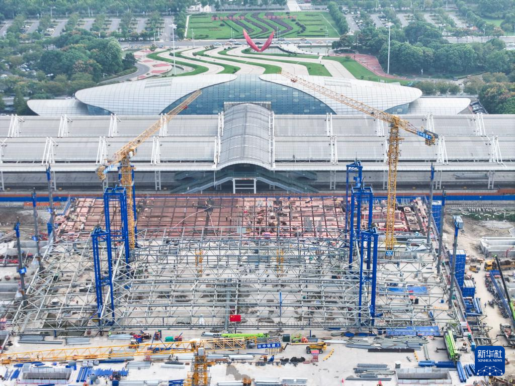 新建上海至南京至合肥高铁南通站站房建设有序推进