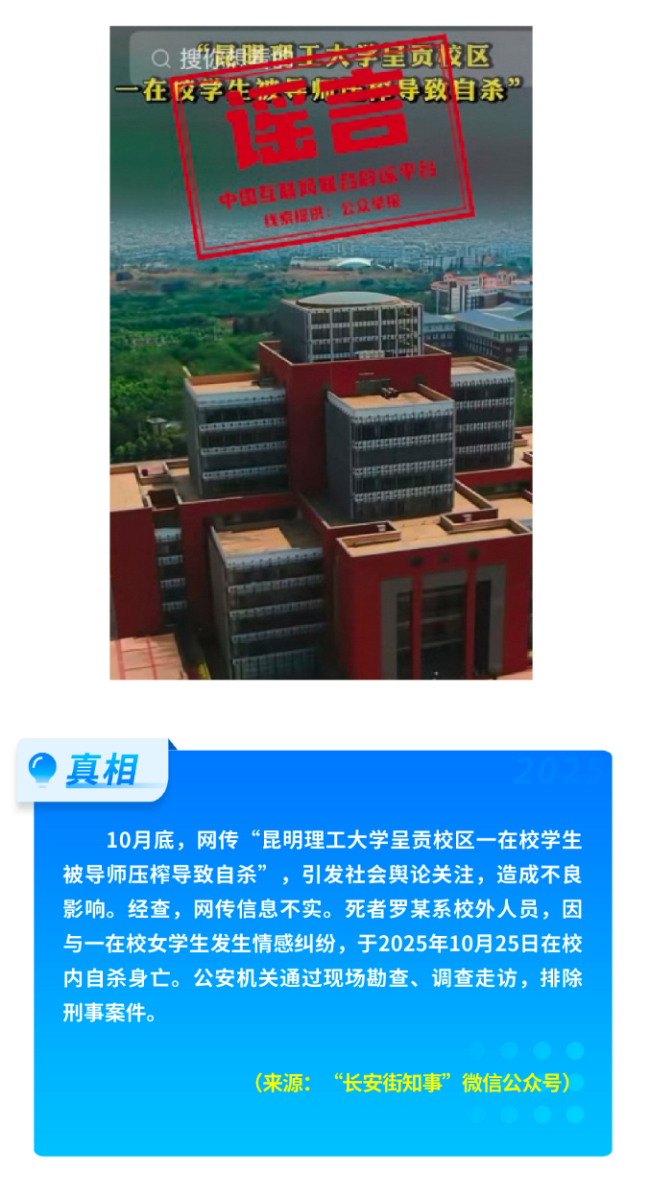 中国互联网联合辟谣平台2025年10月辟谣榜