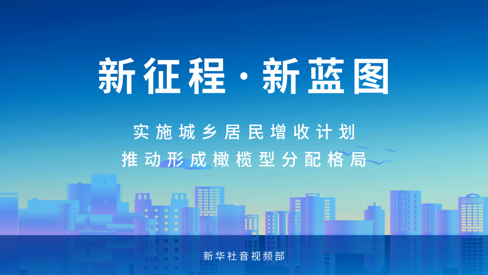 新征程·新蓝图｜实施城乡居民增收计划 推动形成橄榄型分配格局