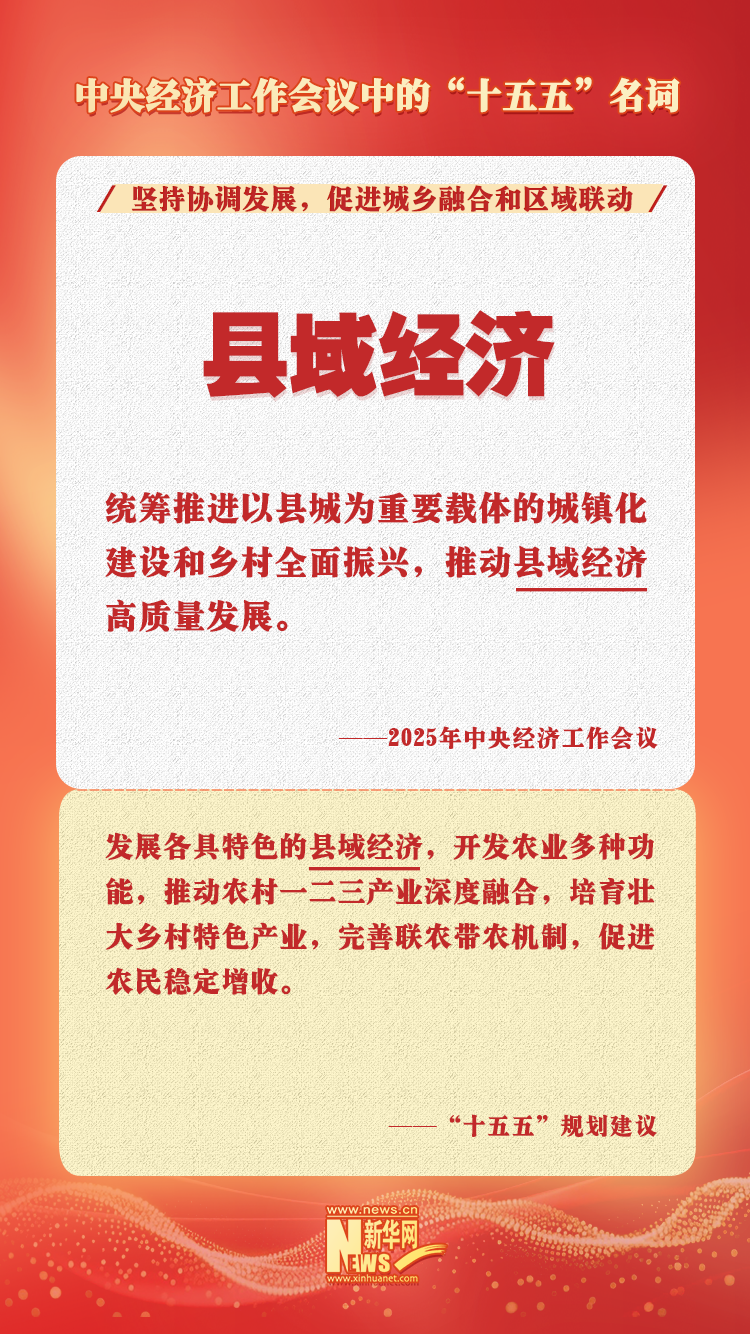 中央经济工作会议中的“十五五”名词：县域经济