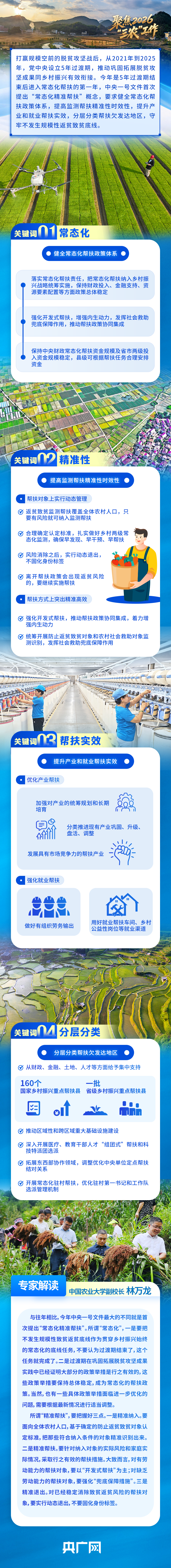 理响中国·聚焦2026“三农”工作丨“常态化精准帮扶” 一图读懂中央一号文件新表述