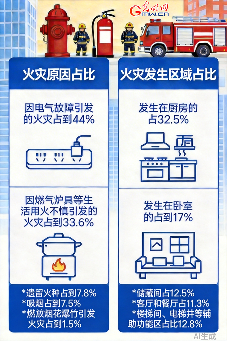 国家消防救援局：近三年居住场所火灾占全年近三成 这些隐患需警惕