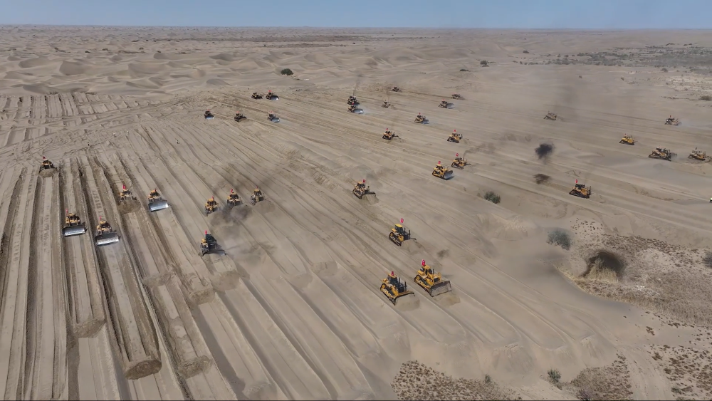 从太空看中国：只用了一年，沙漠边缘“绘就”绿色“同心圆”