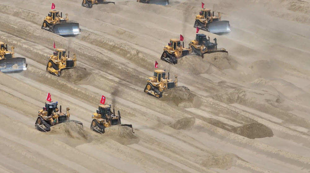 从太空看中国：只用了一年，沙漠边缘“绘就”绿色“同心圆”