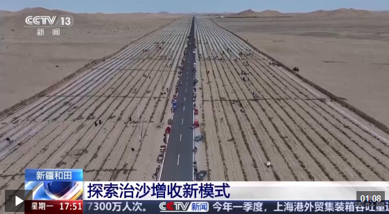 视频丨“乔、灌、药”立体种植 新疆和田探索出治沙增收新模式