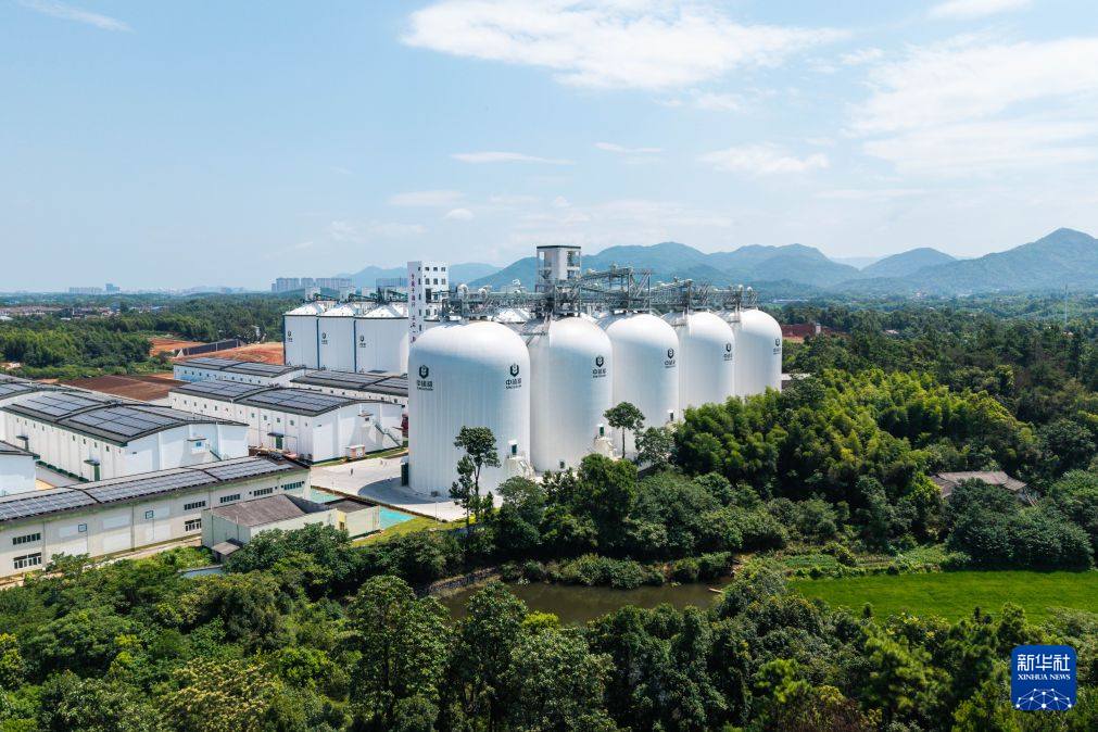 我国首批9000吨级气膜粮仓正式装粮压仓