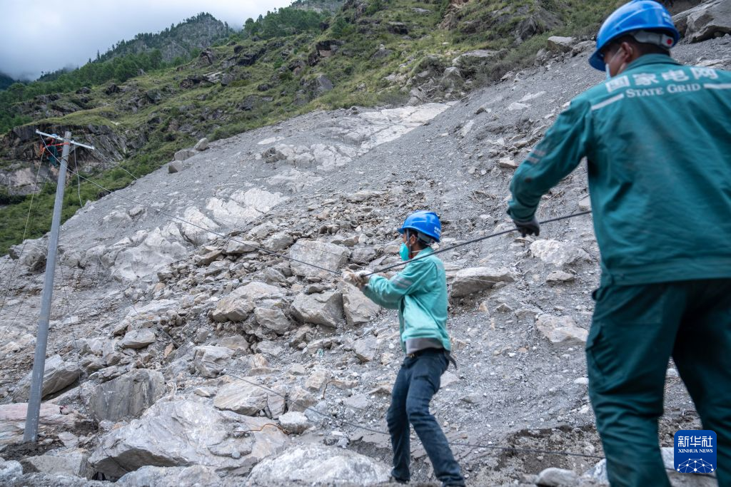 西藏吉隆泥石流灾害核心区通电