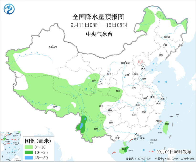 华中西南地区有降温过程 四川盆地有较强降水