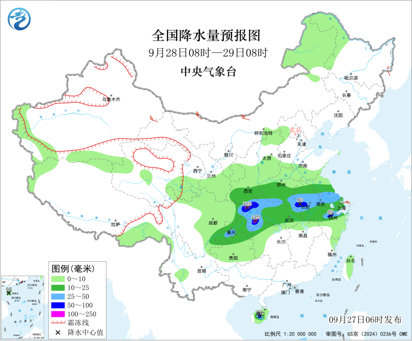 华西至黄淮江淮多降水 中东部地区将有大风降温过程