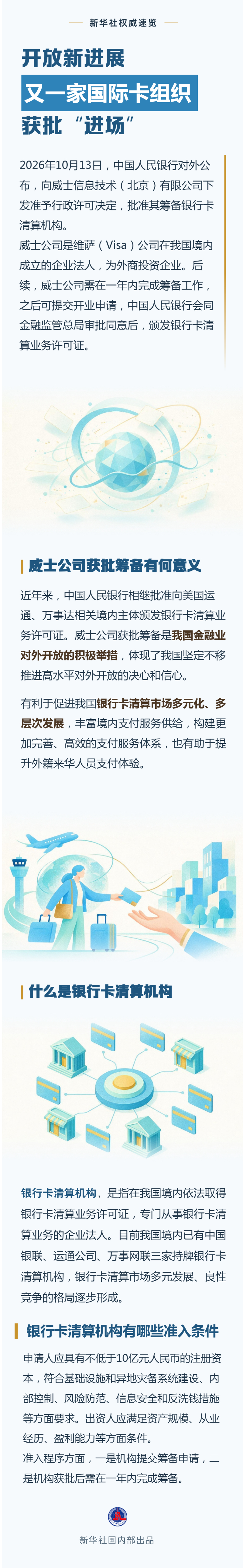 新华鲜报丨开放新进展,又一家国际卡组织获批“进场”