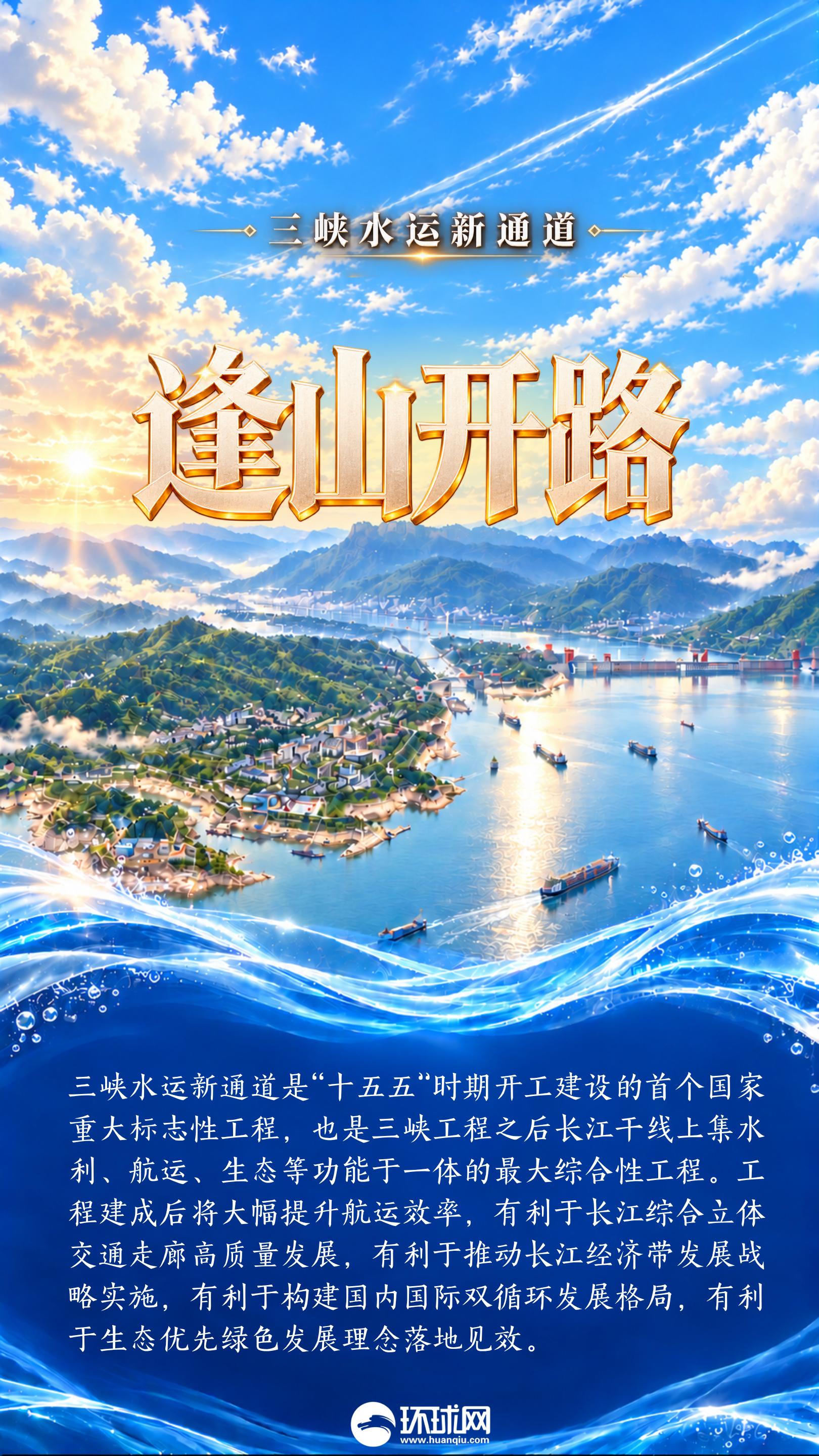 何以中国|AI创意海报:解码“国之重器”,见证长江之上“器”象万千